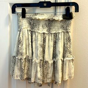 altered state mini snake print skirt size XS